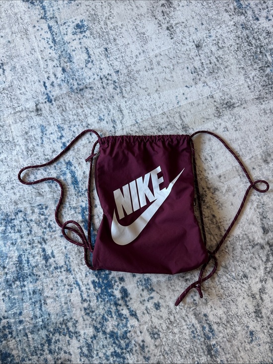 Nike Handbags - Nike Maroon Heritage Drawstring Bag